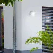 Lampy ogrodowe - Brilliant Zewnętrzny kinkiet solarny LED Luton Sensor, biały, szerokość 13 cm - miniaturka - grafika 1