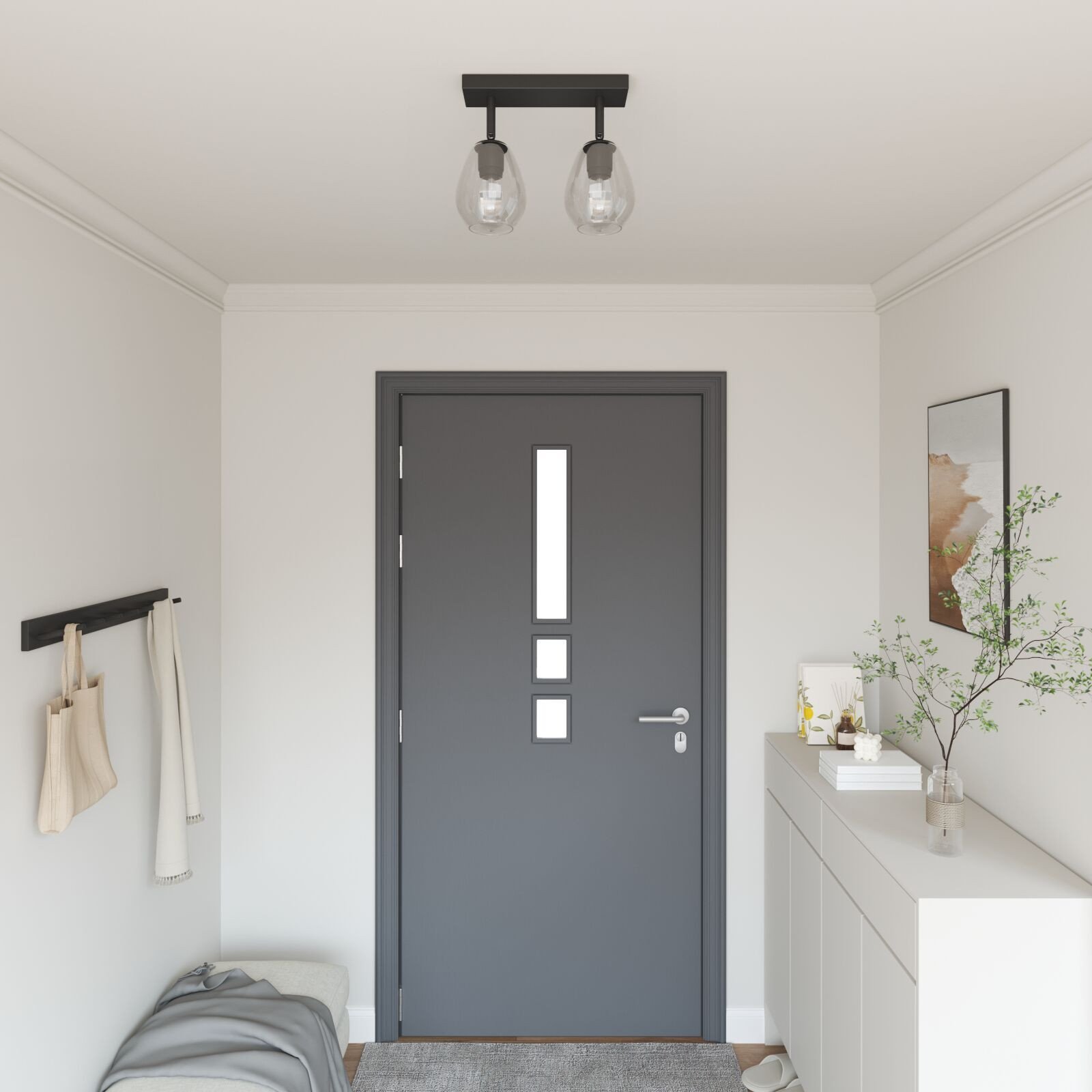 vidaXL Czarny Metal Średni Nowoczesny Lampa akcentowa Cylindryczna