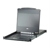 Przełączniki KVM - Przełącznik KVM LCD ATEN CL6708MW 43 cm, 8 portów USB-DVI, układ CH - miniaturka - grafika 1