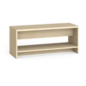 Wyposażenie sportowe i gimnastyczne - Ławka szatniowa z półką na obuwie, wzmocniona, 1000 mm, brzoza - miniaturka - grafika 1