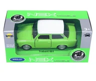 Samochody i pojazdy dla dzieci - Welly 1:39 Trabant 601 -Zielony Z Białym Dachem - miniaturka - grafika 1