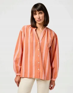 WRANGLER POET SLEEVE BLOUSE BRANDIED MELON 112350347 L - Koszule damskie - miniaturka - grafika 1