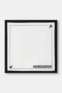 Apaszki i szaliki damskie - Patrizia Pepe apaszka jedwabna damski kolor biały wzorzysta 8F0081 A4X1 - miniaturka - grafika 1