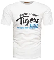 Koszulki męskie - Koszulka biała męska t-shirt z nadrukiem 2774 - Recea.pl - miniaturka - grafika 1