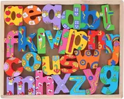Układanki dla dzieci - Literki drewniane alfabet MARIONETTE 27el - miniaturka - grafika 1