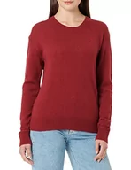 Swetry damskie - Tommy Hilfiger Sweter damski Softwool, Czerwony, L - miniaturka - grafika 1