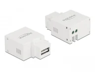 Pozostałe akcesoria sieciowe - DeLOCK Keystone Module USB Type-A Charging Port 2.1 A white, Flat, White, USB A, Terminal, Female, Female 87791 - miniaturka - grafika 1