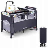 Łóżeczka i kojce - Łóżeczko Turystyczne Costway Bc10227De-Gr 65 X 125 Cm Szary - miniaturka - grafika 1