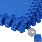 Maty piankowe - Mata ochronna na podłogę Puzzle 8 szt. Niebieska 180x90x1cm - miniaturka - grafika 1
