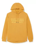 Bluzy męskie - camel active Męska bluza z kapturem 409441/8W02, Mustard, M - miniaturka - grafika 1