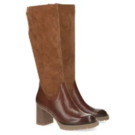 Kozaki damskie - Kozaki damskie Caprice 9-25614-41 313 COGNAC COMB 41 - miniaturka - grafika 1