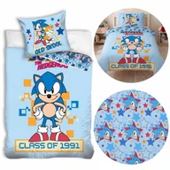 Pościel dla dzieci - Sonic Niebieska, DWUSTRONNA, bawełniana pościel dziecięca na zamek, 100% BAWEŁNA 140x200cm+70x90cm OEKO-TEX - miniaturka - grafika 1