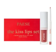 Palety i zestawy do makijażu - Paese The Kiss Lips Set zestaw konturówka i matowa pomadka do ust 02 Nude Coral - miniaturka - grafika 1