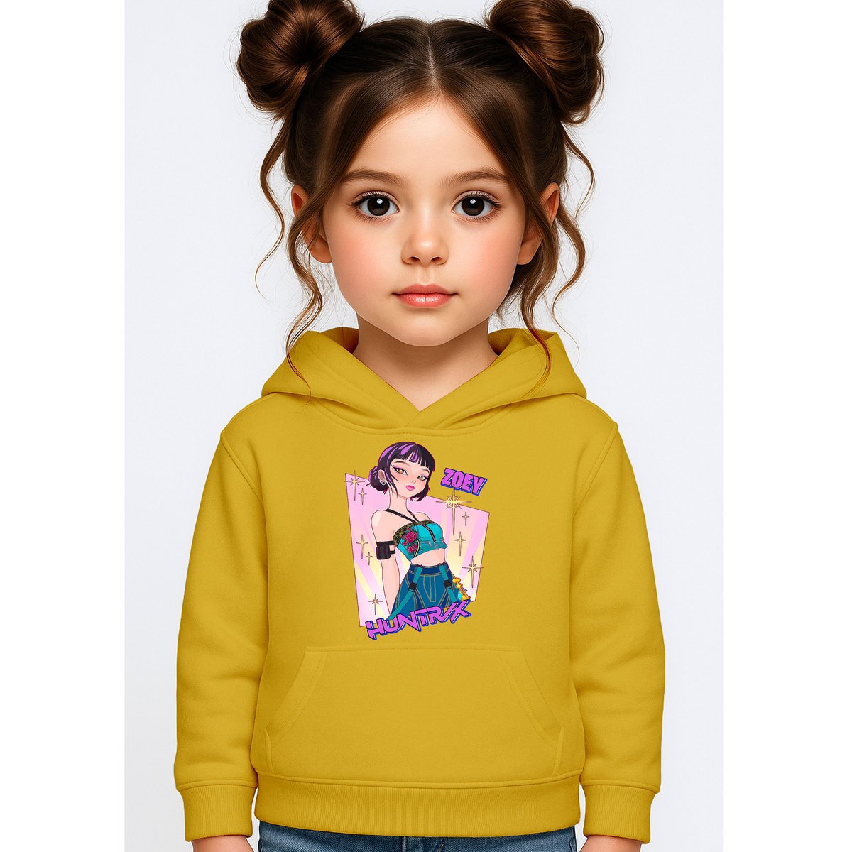 BLUZA DZIECIĘCA HUNTRIX ZOEY KPOP 110-116 Z KAPTUREM BAWEŁNIANA JAKOŚĆ