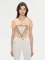 Koszulki i topy damskie - Guess T-Shirt W4GI24 J1314 Pomarańczowy Slim Fit - miniaturka - grafika 1