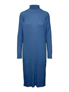 Sukienki - YAS Damska sukienka z dzianiny YASMAVI, federal blue, S - grafika 1