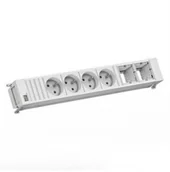 Listwy zasilające - BACHMANN POWER FRAME 4xUTE 2xCM 0.2m GST18 RAL9010 - miniaturka - grafika 1