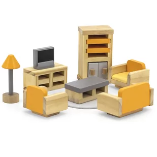 Viga Toys VIGA PolarB Zestaw Mebelków do Domku dla Lalek Salon 44037 - Akcesoria dla lalek - miniaturka - grafika 1