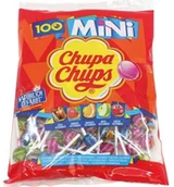 Gumy do żucia, lizaki, dropsy - Chupa Chups, mini lizaki o smaku owocowym, 100 x 6 g - miniaturka - grafika 1