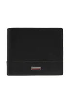 Portfele - Tommy Hilfiger Duży Portfel Męski Th Corp Cc Flap And Coin AM0AM13246 Czarny - miniaturka - grafika 1