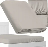 Prześcieradła - Deco4Home Prześcieradło Microsatyna Pure 160x200cm Beżowe - miniaturka - grafika 1