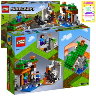 LEGO KLOCKI MINECRAFT - OPUSZCZONA KOPALNIA 21166 PREZENT + EBOOK - Klocki - miniaturka - grafika 1