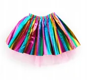 Sukienki i spódniczki dla dziewczynek - Tęczowa Spódniczka Tiulowa Przebranie Strój - miniaturka - grafika 1