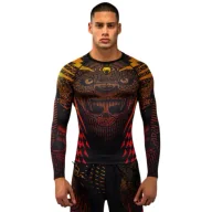 Kimona, stroje i obuwie - Venum Rashguard Długi Rękaw Long Sleeve Quetzal Fury Black/Fury Red - miniaturka - grafika 1