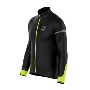 COMPRESSPORT Kurtka biegowa męska HURRICANE WINDPROOF JACKET FLASH black/fluo - Kurtki męskie - miniaturka - grafika 10