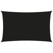 Parasole ogrodowe - vidaXL Żagiel przeciwsłoneczny, 160 g/m, czarny, 2,5x4,5 m, HDPE 311730 - miniaturka - grafika 1