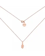 Naszyjniki - Naszyjnik z różowego złota z liściem - miniaturka - grafika 1