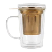 Herbata - Szklanka z podwójną ścianką z zaparzaczem Amo 29378 - miniaturka - grafika 1