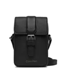 Nerki - Calvin Klein Saszetka Leather Slim Flap Reporter LV04D3323G Czarny - miniaturka - grafika 1