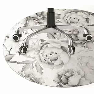 Podkładka pod krzesło obrotowe Piwonie fi100 cm - Podnóżki, podpórki, podkładki - miniaturka - grafika 1