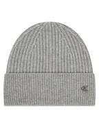Czapki damskie - Calvin Klein Czapka Ck Metal Wool Beanie LV04D8032G Szary - miniaturka - grafika 1