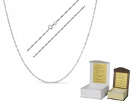 Biżuteria dla dzieci - Srebrny łańcuszek srebro 925 splot singapur 55 cm DEDYKACJA S3 - miniaturka - grafika 1