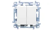 Wyłączniki światła i elektryczne - LEDart podwójny podświetlany biały CW5L.01/11 Kontakt Simon10 - miniaturka - grafika 1