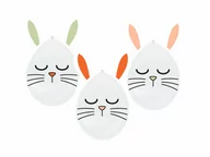 Balony i akcesoria - Balony lateksowe wielkanocne zajączki DIY - 30 cm - 3 szt. - miniaturka - grafika 1