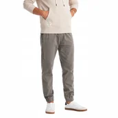 Spodnie męskie - Męskie spodnie dzianinowe joggery grafitowe V4 OM-PAJO-0202 XL - miniaturka - grafika 1