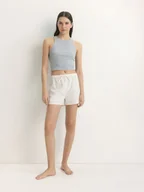 Koszulki i topy damskie - Reserved - Krótki top 2 pack - jasnoszary - miniaturka - grafika 1