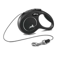 Smycze dla psów - Flexi Smycz automatyczna NEW CLASSIC CAT XS linka 3 m czarna Dostawa GRATIS od 99 zł + super okazje - miniaturka - grafika 1