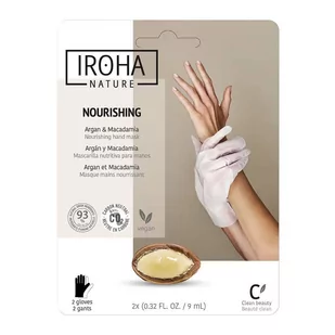 Iroha Nature, Odżywcza Maska Do Rąk W Formie Rękawic, Argan & Macadamia, 2x9ml - Kremy i maski do rąk - miniaturka - grafika 1