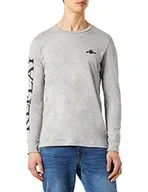 Koszulki męskie - Replay T-shirt męski, Jasnoszary melanż M08, XL - miniaturka - grafika 1