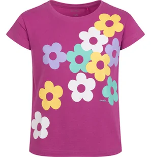T-shirt z krótkim rękawem dla dziewczynki, z motywem kwiatowym, różowy 3-8lat - Bluzki dla dziewczynek - miniaturka - grafika 1