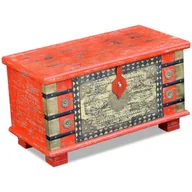Inne meble do salonu - vidaXL Skrzynia z czerwonego drewna mango 80x40x45 cm - miniaturka - grafika 1