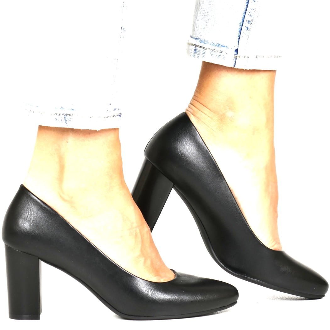 CZÓŁENKA NA SŁUPKU SERGIO LEONE 131 CZARNE, 38, 24,5cm