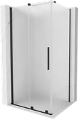 Kabiny prysznicowe - Mexen Velar kabina prysznicowa rozsuwana 140x90 cm, szron, czarna - 871-140-090-31-70 - miniaturka - grafika 1