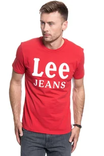 LEE LEE JEANS TEE BRIGHT RED L62BFQEF 112114495 - Lee - Koszulki męskie - miniaturka - grafika 1