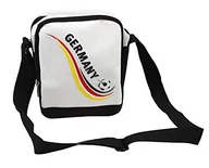 Torebki damskie - Idena 21560 - torba na ramię Niemcy, wzór piłki nożnej, z 2 przegródkami, biało-czarna, ok. 17 x 21 cm, praktyczna, modna, fajna, do noszenia w czasie wolnym, w podróży i na co dzień - miniaturka - grafika 1