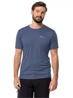 Koszulki sportowe męskie - Jack Wolfskin Koszulka sportowa "Tech" w kolorze granatowym - miniaturka - grafika 1